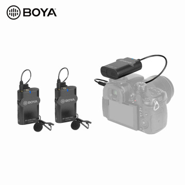 BOYA BY-WM4 PRO-K2 microfone sem fio compatível com smartphones câmeras DSLR câmeras de vídeo